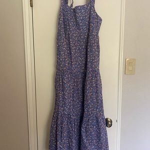 Madewell, NWT SZ Med, Blue and red midi dress